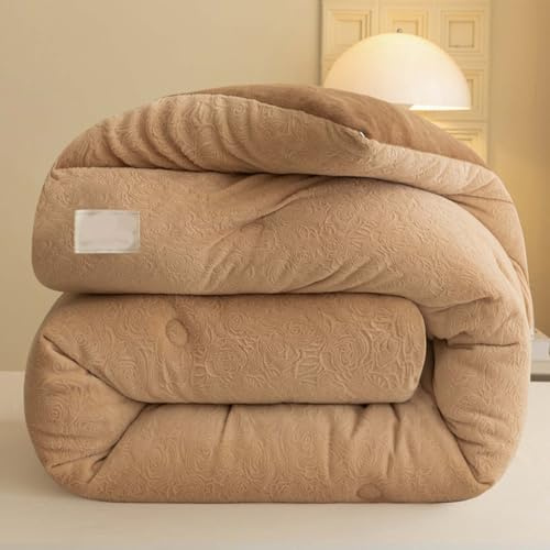 YWQJL Couette Hiver 220x240 TrèS Chaude Couleur Couette Epaisse Moelleuse Couverture Hiver Chaude Edredon Duvet Gonflant éDredon(3,150x200cm/2kg)