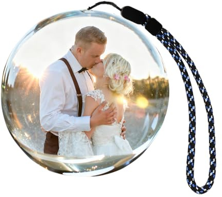 2.7 3D Crystal Ball Video Player, USB Upload, 4GB Memory, Rechargeable Digital Display Sphere for Videos and Photos, Gift for Christmas, Valentine’s Day, Wedding, Anniversary, Birthday (White)