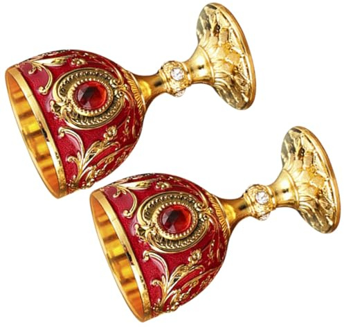 BESPORTBLE 2 Pezzi Bicchieri da Liquore in Vetro Retrò 30 Ml Coppe per Bevande Domestiche Compatte e Resistenti Design Europeo Elegante per Uso Casa e Ufficio