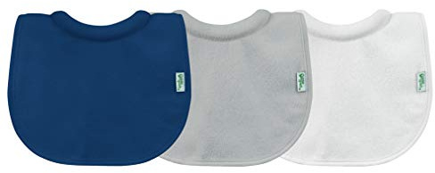 green sprouts Stay-dry Milk Catcher Bibs (3 Pack) | Collar absorbs milk to prevent rashes | Waterproof inner layer, Absorbent terry cotton, Machine washable
