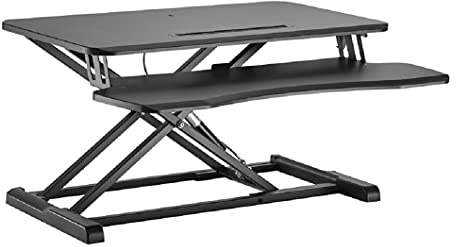 Equip 650840 Ergonomischer Schreibtischaufsatz/Ergo Monitorerhöhung Sitz-Steh verbunden/schwarz