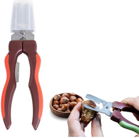 SEJONG COOK Chestnut Scissors, Nut Cracker, Crusher SJ137 - Ergonomic Chestnut Opener, Skin Remover - Kitchen Tool (Handle Color may Vary)