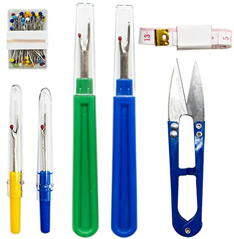 SZCXDKJ 4 Pcs Seam Ripper, Big and Small Stitching Thread Unpicker, Thread Cutter Remover, Seam Rippers for Sewing, Stitch Ripper with Scissor, Storage Bag, for Sewing Needlework DIY Craft