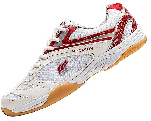 JiuQing Zapatos De Tenis De Mesa Hombre Y Mujer Zapatillas De Deporte para Interior Antideslizantes Transpirables para Entrenamiento De Tenis Pickleball