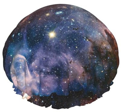 Jbyjbx Bonnet de bain pour femme Motif galaxie Voie lactée Univers Léger mais durable