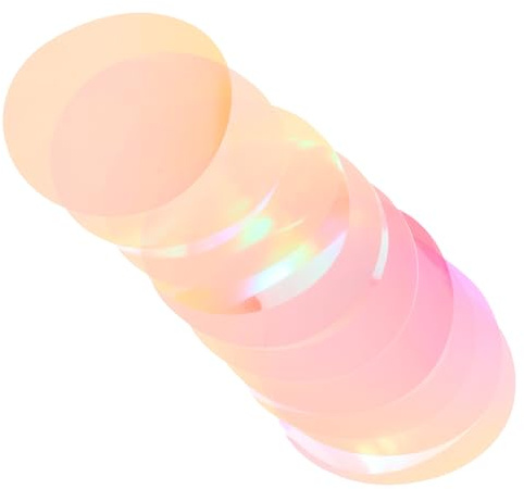 Veemoon Filtres Gel Lumière D'ambiance pour Spot 66mm, Film Coloré De Diffusion Rouge Irisé, Lot de 10 Feuilles pour Éclairage Photographique, Artiste Créatif, Effet Coucher Soleil