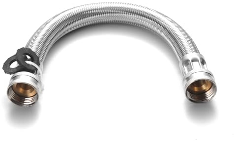 XUESNOF Garden Hose Extender Stainless Steel Water-Inlet Hose 2FT