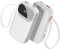 Power Bank 10000mAh Fast Charging Portable Charger with Built-in Cables PD22.5W Small USB C Battery Pack with 4 Outputs 2 Inputs Portable Backup Battery Compatible with iPhone iPad Tablets (WHITE)
