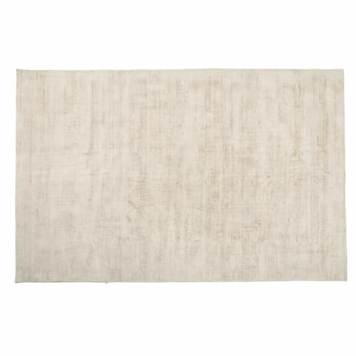 Loberon Mariselle Tappeto - Tessuto a Mano - Misto di Viscosa e Cotone, Crema