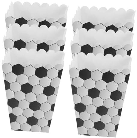 KONTONTY 6 Cajas De Suministros para Fiestas De Cumpleaños Decoraciones De Fútbol ​​Decoraciones para Fiestas Deportivas Decoraciones para Fiestas con Temática Deportiva Contenedores