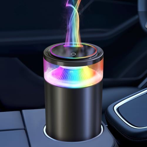 2025 Upgraded Smart Car Air Freshener Diffuser, New Car Smell Air Freshener Long Lasting, Auto On/Off, Adjustable Modes, Car Scent with 8 Ambient Lights, Car Diffusers for Essential Oil-Grapefruit