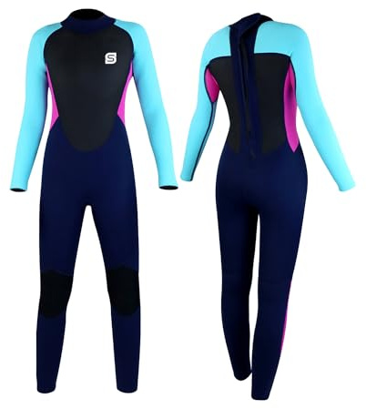 3mm Muta Originale per Snorkeling Surf e Immersioni, Termica Muta da Sub Neoprene Junior Unisex
