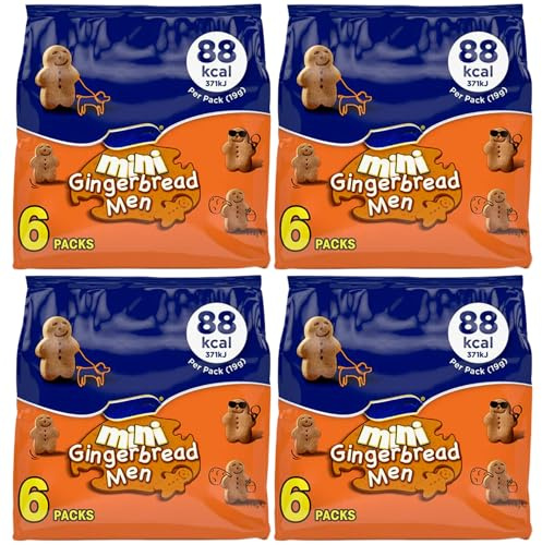 Snack Pack Bundle Consisting of McVities Mini Gingerbread Men 24x25g (4 Pack)