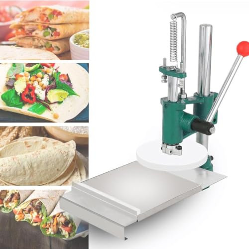 URJWAN Pizza Dough Maker, Dough Roller Dough Sheeter Pasta Maker, Hand Pizza Dough Flattening Press, Household Pizza Pastry Press Machine for Pizza, Tortilla,20cm