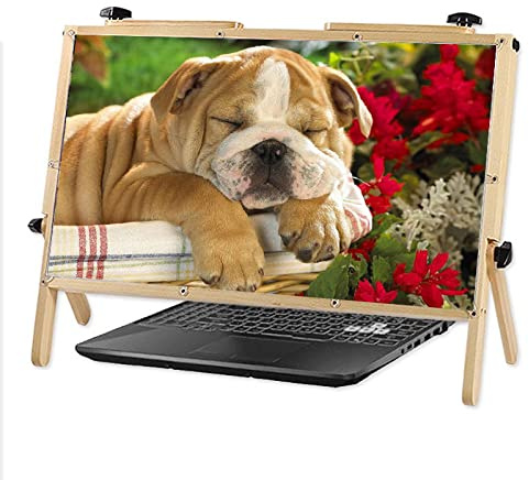GeRRiT Lupe für Laptop-Bildschirm, Laptop-Bildschirmlupe, 22-Zoll-Laptop-Bildschirmlupe, 3-fache Leselupe, Laptop-Bildschirmlupenständer, kompatibel mit 14/15/16/17/18/20 Zoll