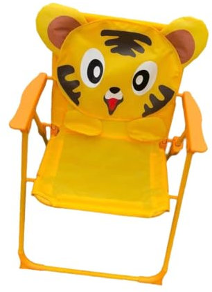 Perfeclan Kinder Klappstuhl Strandstuhl Rutschfester Kinder Outdoor Sitz Tragbarer Campingstuhl für Sportveranstaltungen Strand Reisen Outdoor, GELB