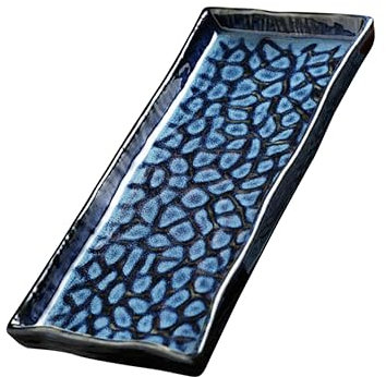 KICHOUSE Assiette De Service Céramique Émaillée Rectangulaire pour Sushi Fruits Et Pâtes Vaisselle Multifonctionnelle pour Maison Restaurant Et Événements