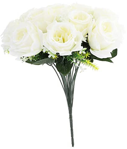 Holibanna Fiori Artificiali Per Cimitero Bouquet Per Tomba Colore Splendido Facile Da Curare Funerali e Scene Commemorative