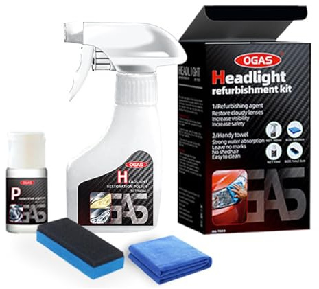 Nanobrite Pro Headlight Rejuvenator, Liquid Headlight Renewal Repair Agent, Automotive Headlamp Refurbisher & Crystallization Coating Agent Kit, for Brighter, Clearer Headlights (1Pcs)