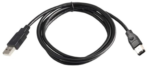 budiniao Cable adaptador a USB para conexión de cámara digital ABS Cable adaptador USB de 6 pines Escáner Disco duro, 3 metros