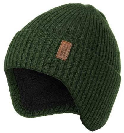 Wmcaps Mütze Herren mit Ohrenschützern, Weiche, Warm Gefütterte Mütze | Ultrawarm, Kompletter Ohrenschutz, sitzt fest, winddicht, für Winter & Outdoor, Geschenk für Männer Frauen
