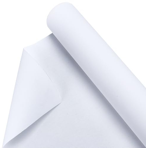 OLYCRAFT 10 m x 37 cm de tela de algodón con doble fondo rollo de tela blanca grandes rollo de lienzo suministros artísticos Rollos de pintura de tiza fondo para pintura DIY óleo acuarela acrílico