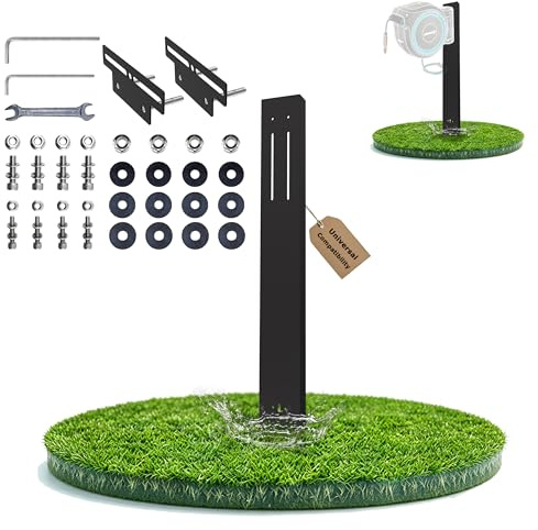 Schlauchbox Halterung zur Bodenmontage – Kompatibel mit GARDENA® Schlauchboxen und den meisten Schlauchboxen & Gartenschlauch Trommeln – Wetterfester Ständer, keine Wandmontage nötig