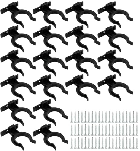 20 Pièces Clips de Fixation pour Plinthes de Cuisine, Supports pour Pieds de 32 à 42 mm, Accessoires pour Meubles avec 60 Vis pour Montage de Plinthes