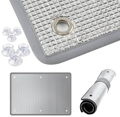 8mm película Reflectante Calor, Panel Aislante de Aluminio para Ventanas,30 40 60 80 90 120 150 160 Cm Película Aislante para Ventanas con Ventosa(45x95cm)