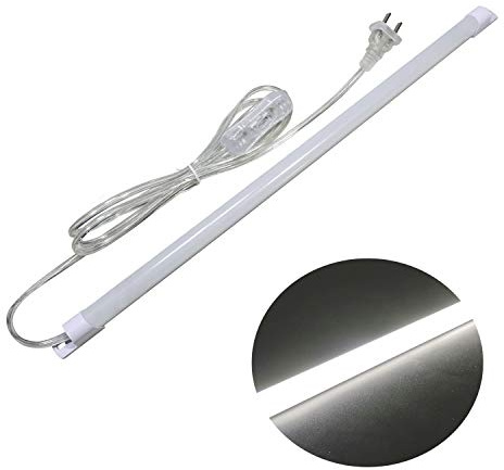 STBTECH 110V LED Under Cabinet Lighting,17inch LED Strip Light Bar with 6ft Power Cord,Magnetic Installation,Super Slim Counter Light,Reading Desk Lamp for Kitchen/Work Table.(White 6000K)
