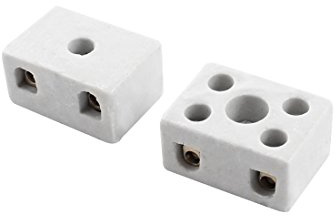 Aexit Morsettiera ceramica porcellana 2PCS Connector 2 vie 5 fori AC 250V 500C (5adf6723a71fd4b9390b086e4f0f9950)