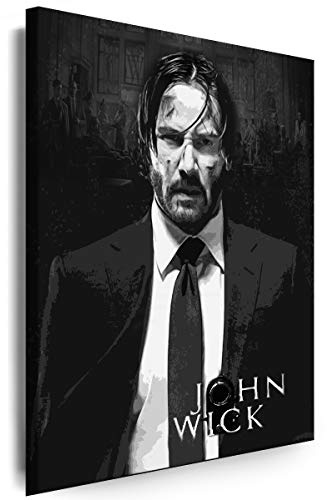 Myartstyle - Bilder John Wick 120 x 80 cm Leinwandbilder XXL - 1 Teilige Wandbilder Film Popular Movies Kunstdrucke w-P-2020-0131