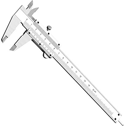 Hwtcjx Vernier Calipers, Callipers Measuring 150mm, Vernier Gauge, Calipers Gauge, Made of Stainless Steel, Sturdy and Durable, Clear Scale, Comfortable Hand Feeling, for Mathematics, Design (Silver)
