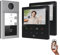 Mathfel WLAN IP 2 Familienhaus Video Türsprechanlage, Unterputz-Türstation IP65, Full HD-Kamera 130°, Foto-/Video-Speicher, PoE-Switch, RFID Kartenleser, 2X 4,3'' Monitor