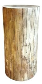 Hilwood - Baumstamm Buche rustikal Beistelltisch Blumenständer Deko, Nachttisch, Ø 25-30 cm, Holzstamm, Dekoration, Dekotisch, Blumentisch, massiv (Natur, 50 cm)