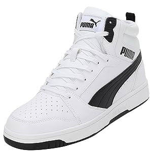 PUMA Unisex Rebound V6 Turnschuhe, Puma White Puma Black, 41 EU