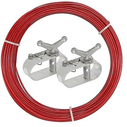 Drahtspannseil für Poolplanen, 2 mm Länge 30 m mit 2 Stück Spannschloss für Seil Poolabdeckung, Spannseil Spanndrahtseil für Befestigung von Oberirdischen Poolabdeckungen Winter