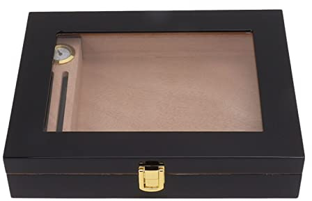 Schlanke Zigarren-Humidor-Box, Transparentes Fenster, Elegantes Mini-Display, Ideal für Mechanische Uhren, Zigarrenaufbewahrung