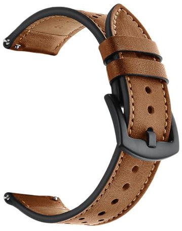 22 mm klocka Armband för Samsung Galaxy klocka 46 mm Retro Läderarmband för Huawei GT2 Pro armband, Brunt, för 22 mm klockarmband
