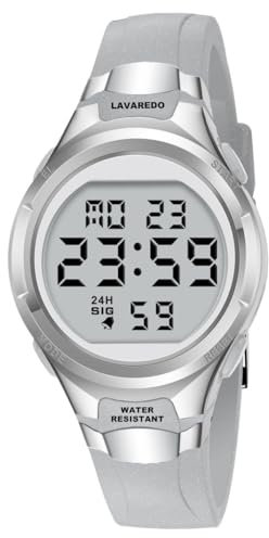 Timever Reloj para Mujer con Correa de Silicona,Reloj Digital Mujer con Alarma,Cronómetro,Fecha,Luz