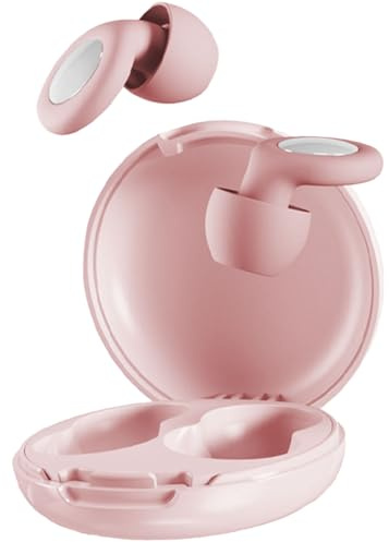 SSKHE Öronproppar för att sova, mjuka och återanvändbara brusreducerande silikonöronproppar, 35 dB hörselskydd, 8 tillbehör i S/M/L (rosa)