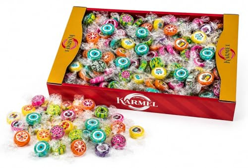 Bonbons fruités 1kg, bonbons durs aromatisés, fabriqués à la main dans des designs uniques, grande boîte de bonbons d'un petit producteur familial