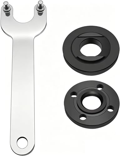 Angle Grinder Flange Nut Wrench Set Lock Nut Kit – 5/8-11 Thread Steel Replacement Parts – Metal Spanner Tool for 4.1 Grinder Disc Change – Compatible with Dewalt Milwaukee Bosch Makita Angle Grinder