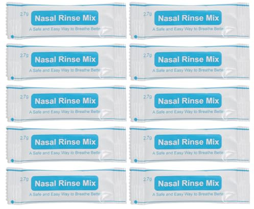 OSALADI Instant Nasal Rinse Salt Packets for Nasal Cavity Health Cleaning 1 Box of 40pcs Easy to Use Cleansing Salt Mix Suitable for Outdoor Field Workers