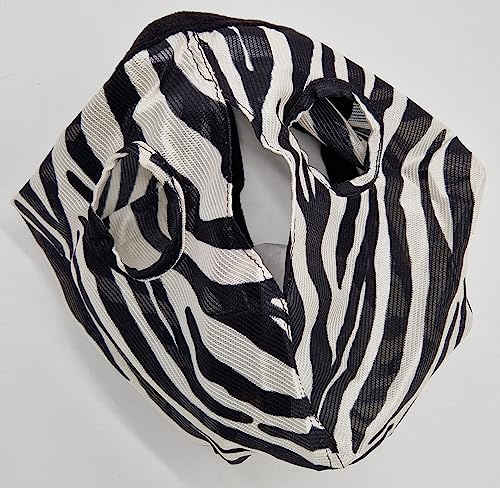 Zebra Fliegenmaske Fliegenschutzmaske Fliegenhaube mit oder ohne Ohren Mini Shetty MS S P VB WB X Full Tysons mit leichtem Gummizug (OHNE Ohren, Shetty)
