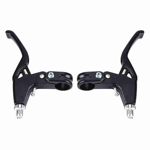 Dioche 1 Pair Bike Brake Levers, Universal Aluminum Alloy Bicycle Brake Handle, Bike Bicycle Cycling Brake Level Handles Lever Set for Most Bicycle, Road Bike, Mountain Bike (Black)