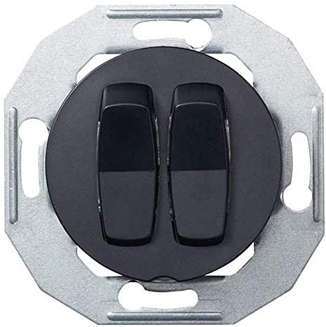 Schneider Electric Elso WDE011226 Doppel-Wechselschalter 16 A - 250 V AC - IP20 - Schwarz Made in Germany