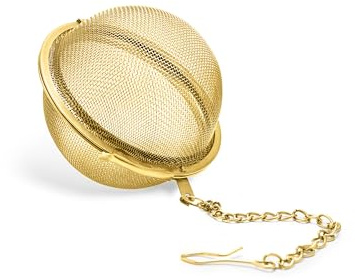 Pinky Up Small Ball in Gold Tea Infusers