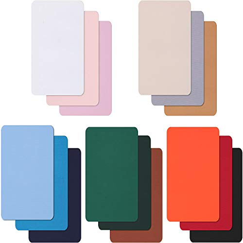 15 Piezas de Parches de Reparación de Nylon Parche Autoadhesivo Nylon Parches de Reparación Impermeables Ligeros para Chaqueta de Plumón Reparación de Agujeros Desgarro (Colorido)