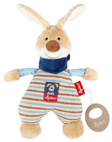 sigikid Baby Spieluhr Hase Einschlafhilfe ab Geburt Tröster Geschenk | Spieluhr Hase Semmel Bunny – superweicher Plüschhase mit kuscheligen Ohren und sanftem Wiegenlied zum Einschlafen